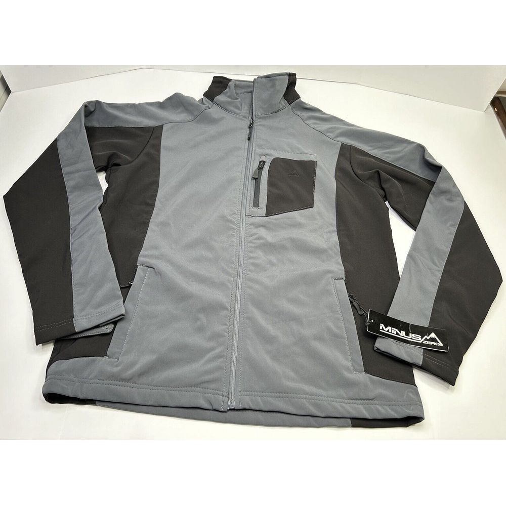 Minus Zero Jacket Men’s XL Softshell Gray + Black Pockets NWT Gorpcore Outdoor